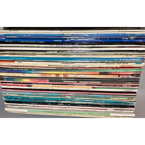 45 - COLLECTION OF VARIOUS VINYL LP RECORDS. Here we find artists to include - Blondie - OMD - Chris Rea ... 