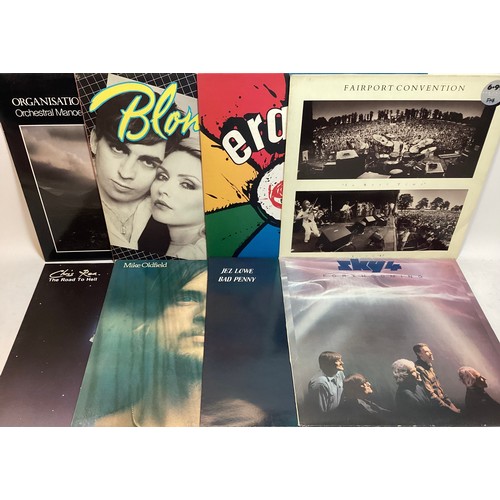 45 - COLLECTION OF VARIOUS VINYL LP RECORDS. Here we find artists to include - Blondie - OMD - Chris Rea ... 