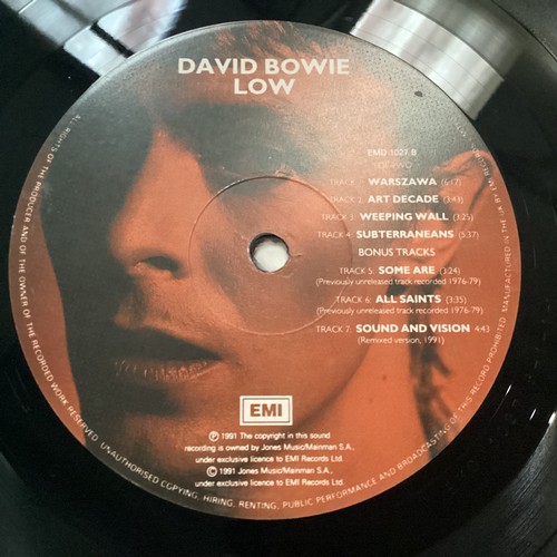 2 - DAVID BOWIE VINYL LP RECORDS X 4. Titles on offer here are - Young Americans - Low - Tonight - Never... 