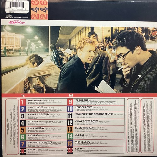 44 - BLUR ORIGINAL VINYL ALBUM ‘PARKLIFE’. Issued on Parlophone Records FOODLP 10 - a first press release... 