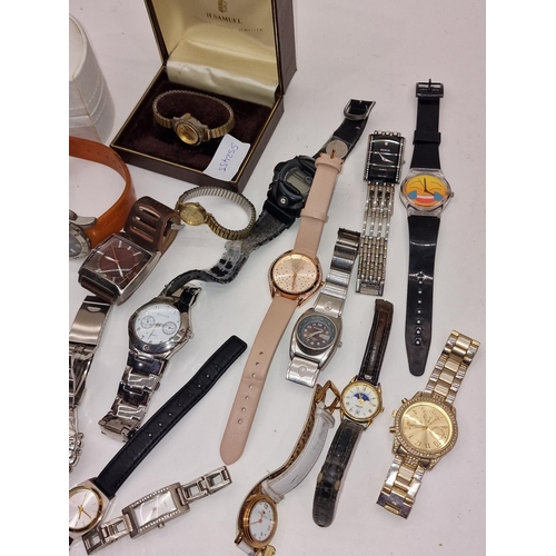Collection of gents and ladies fashion watches.