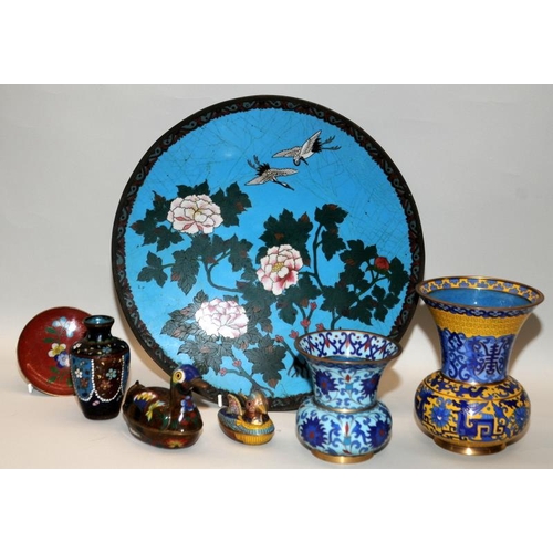 5 - Collection of Japanese cloisonne some Meiji period early 19th century