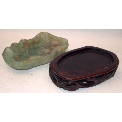 47 - Jade dish on a stand