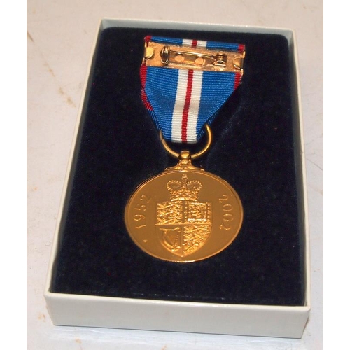 87 - 2002 Jubilee Medal in Royal Mint box with certificate