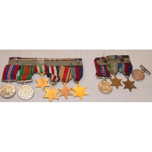 104 - Two sets of WWII Medal Miniatures