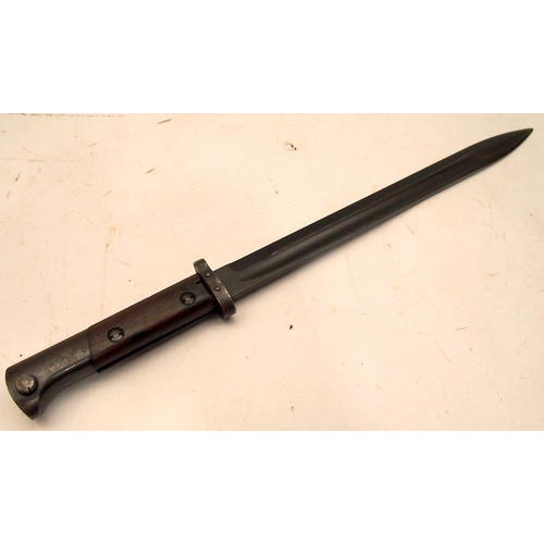 108 - Czech WWI bayonet c/w frog, blade length to hilt 30cms