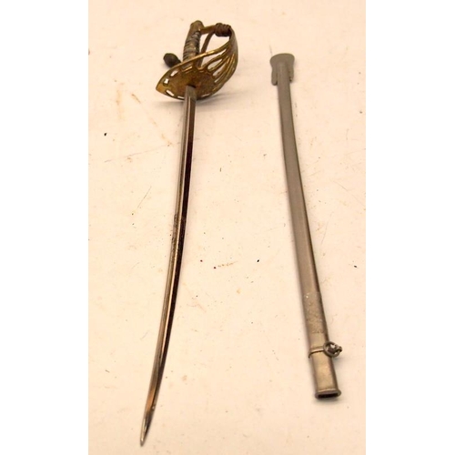 159 - Superb Miniature Officers Sword letter opener, o/all 23cms