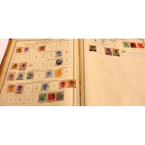 122 - Two early Ideal Postage  Stamp albums of world stamps, early examples throughout, worth looking thro... 