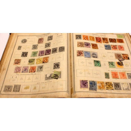 122 - Two early Ideal Postage  Stamp albums of world stamps, early examples throughout, worth looking thro... 