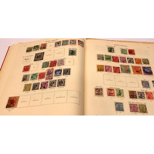 122 - Two early Ideal Postage  Stamp albums of world stamps, early examples throughout, worth looking thro... 