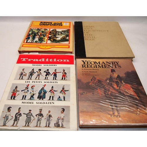 18 - A quantity of reference books relating to collecting model soldiers including a number of titles rel... 