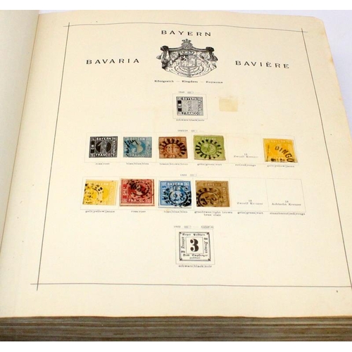 199 - Superb postage stamp album of Germany and German States, lots of early Victorian regional issues. Go... 