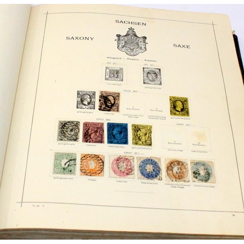 199 - Superb postage stamp album of Germany and German States, lots of early Victorian regional issues. Go... 