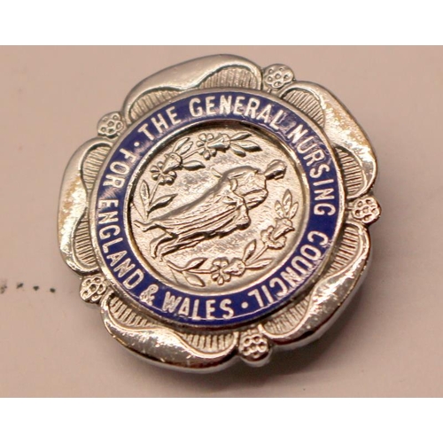 49 - Rare and collectible Florence Nightingale School of Nursing St Thomas Hospital nurses blue enamelled... 