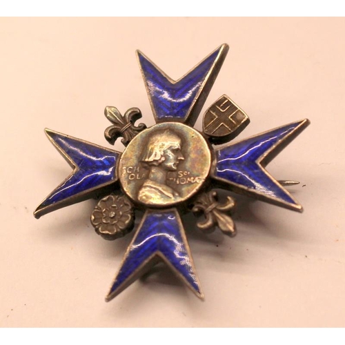 49 - Rare and collectible Florence Nightingale School of Nursing St Thomas Hospital nurses blue enamelled... 