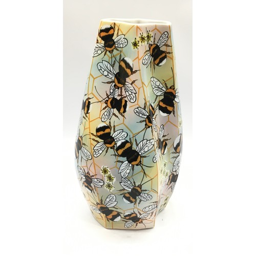 2 - Poole Pottery studio outstanding large vase decorated by N Massarella depicting Bees limited edition... 