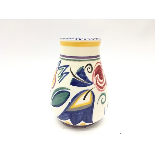 102 - Poole Pottery shape 266 YG pattern Art Deco vase decorated by Doris Marshall 5.7