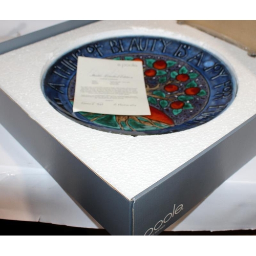 161 - Poole Pottery Tree of Life large limited edition boxed charger 182/500, boxed with cert 16.5