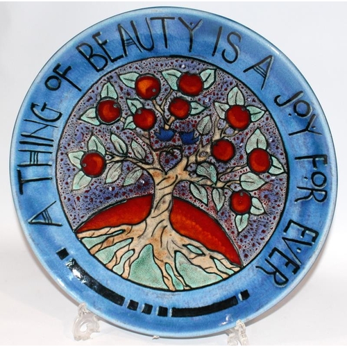 171 - Poole Pottery Tree of Life large limited edition boxed charger 378/500, boxed with cert 16.5