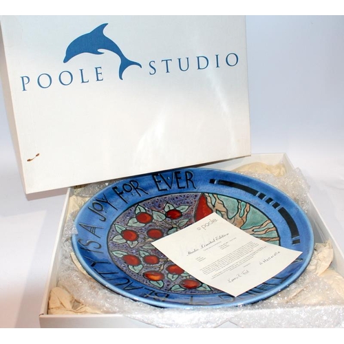 171 - Poole Pottery Tree of Life large limited edition boxed charger 378/500, boxed with cert 16.5