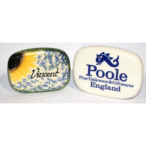 72 - Poole Pottery point of sale advertising signs to include Vincent, Tableware & Giftware, Beach Huts p... 