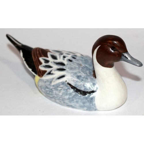 76 - Poole Pottery hand painted Decoy Duck together with 2 others (3)