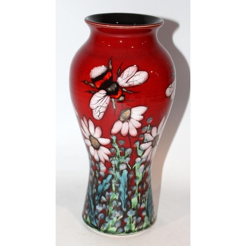 155 - Poole Pottery Collectors Club 2011 Gala Day vase depicting Bees decorated by Nikki Massarella number... 