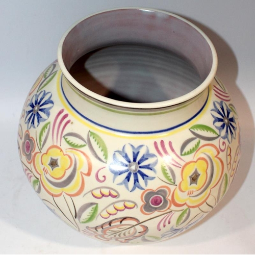 177 - Poole Pottery shape 666 C pattern large planter / jardiniere decorated by Ruth Pavely 11