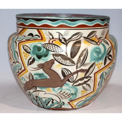 184 - Poole Pottery Carter Stabler Adams EZ pattern (Bush-Velt) large Jardiniere 11