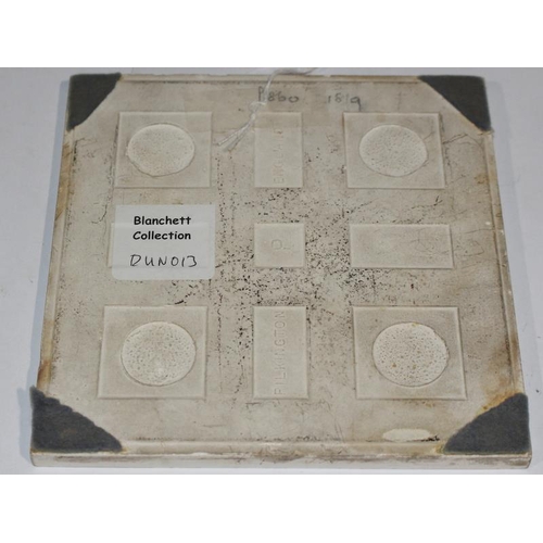 309 - Hand painted tile by Dunsmore Tiles depicting “St Paul’s” 1951 6”sq signed by artist “D.S.”