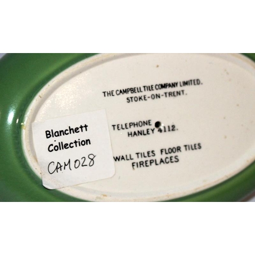 355 - The Campbell Tile Company Limited Stoke-On-Trent advertising Ashtray.