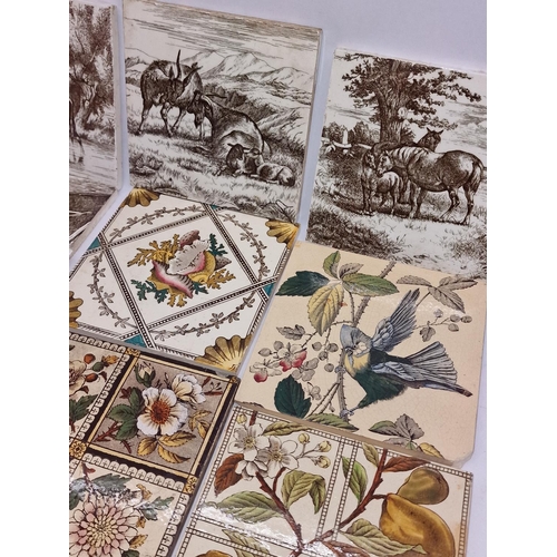 445 - Minton China Works group of 8 William Wise Farmyard series transfer printed C1870 , together with 5 ... 