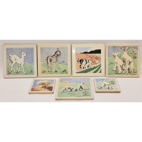 447 - Dunsmore on Minton blanks by Polly Brace depicting farm animals & scenes (7)