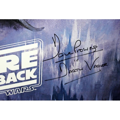 4 - Signed Star Wars 'The Empire Strikes Back' framed poster. Signed 'Dave Prowse - Darth Vader'. Allsta... 