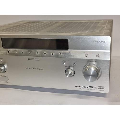 114 - Sony STR-DA3200ES Multi Channel AV Receiver c/w remote control and power lead. Lights up when connec... 