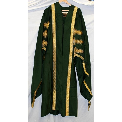 11 - Quality genuine Ede and Ravenscroft The President university Chancellor's ceremonial gown of green c... 