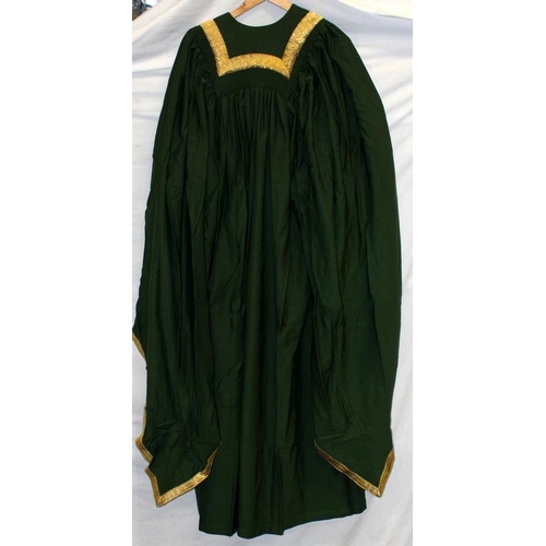 11 - Quality genuine Ede and Ravenscroft The President university Chancellor's ceremonial gown of green c... 