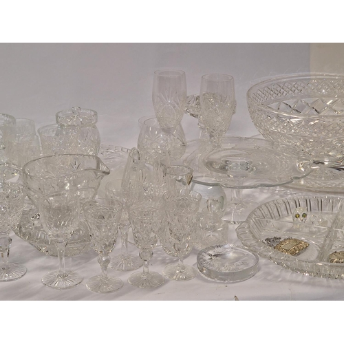 79 - Very large collection of assorted crystal glassware to include drinking glasses, decanters, bowls an... 