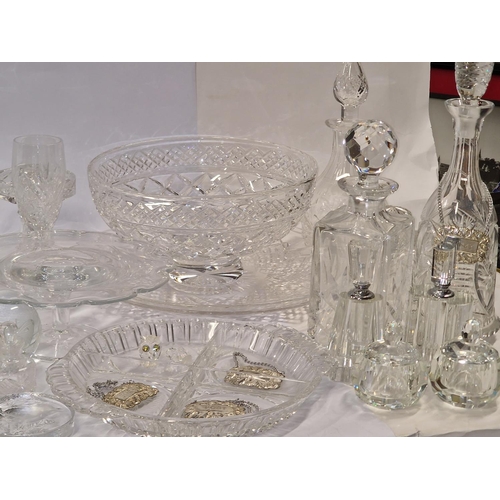 79 - Very large collection of assorted crystal glassware to include drinking glasses, decanters, bowls an... 