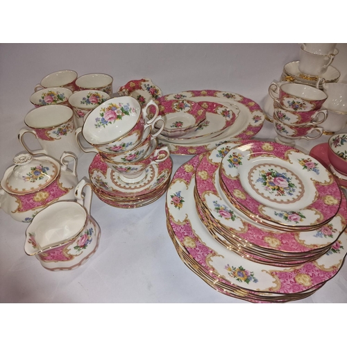 82 - Various Royal Albert bone china 'Lady Carlisle' to include mugs, plates, tea cups, saucers and plate... 