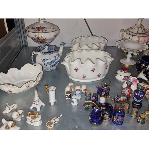 89 - A huge collection of china collectables to include Minton, cloisonne, Limoges etc.