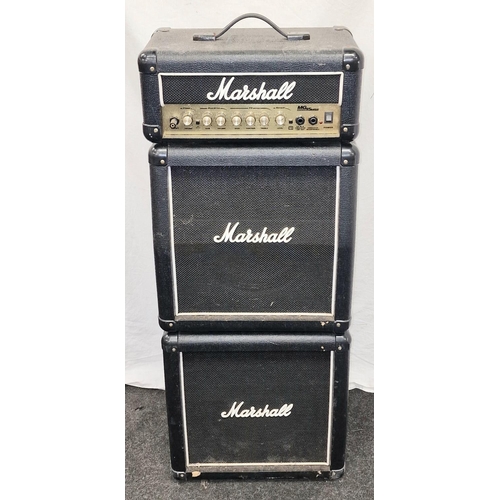 137 - Marshall MG15 MSII mini stack to include amplifier and two speakers. No power lead so offered untest... 