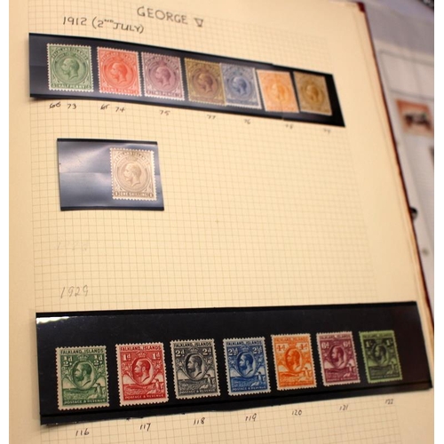 188 - A number of stamp albums, mostly British Territories and Dependencies including good Falkland Island... 