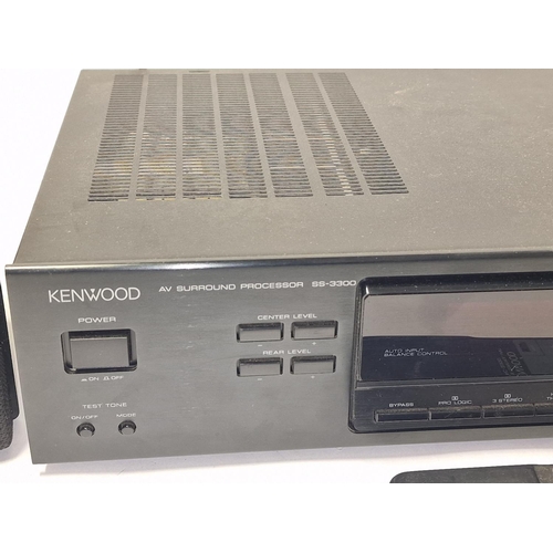 144 - Kenwood SS-3300 AV Surround receiver c/w remote control together with a pair of Bose AM-5 Acoustic c... 