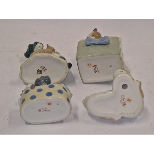 222 - Four Nao porcelain animal figurines.