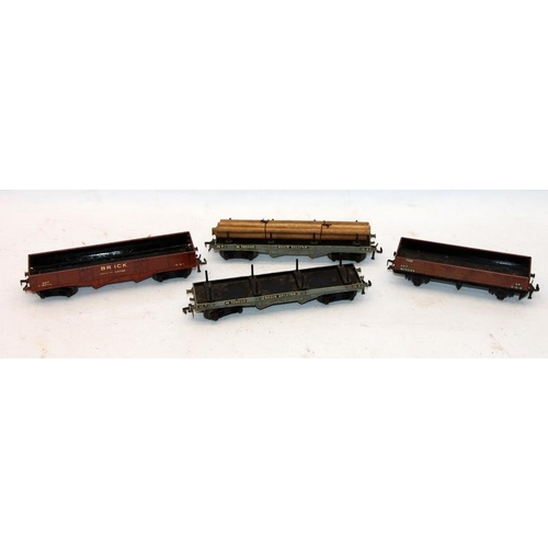 226 - A collection of vintage tinplate OO gauge goods wagons. 20 in lot.