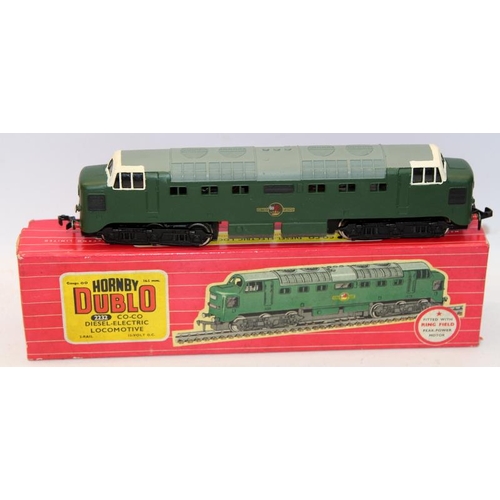 227 - Vintage Hornby OO gauge Locomotive Bo-Bo Diesel BR Green ref:2230 c/w Co-Co Diesel Electric BR Green... 