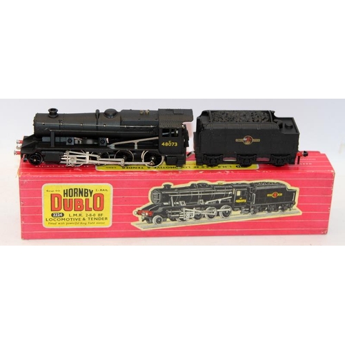 229 - Vintage Hornby OO gauge Locomotive Class 8F LMR Livery ref:2224 c/w West Country Class 'Barnstaple' ... 