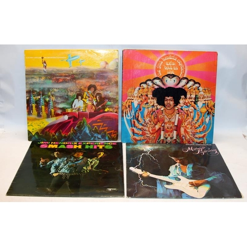 151 - Classic Rock vinyl LP's: Jimi Hendrix - Smash Hits, Axis:Bold As Love, Midnight Lightning and Electr... 