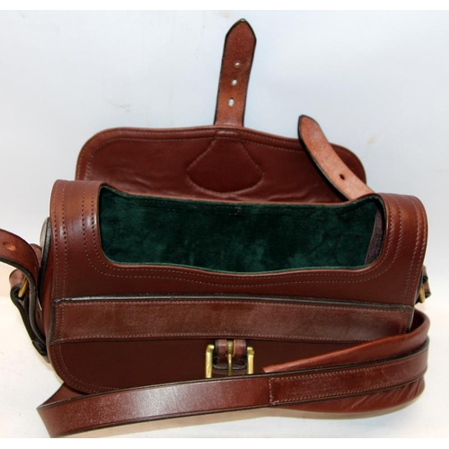 242 - Quality Tim Hardy 'The Hardy' tan leather cartridge bag (works just as well as a handbag). Complete ... 